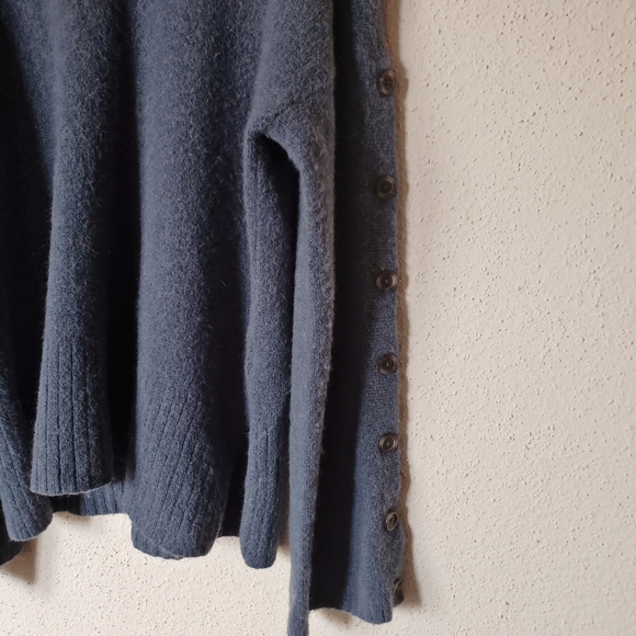 Madewell Button Sleeve Pullover Soft Sweater - Picture 5 of 8